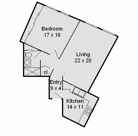 1 Bedroom B 1 Bedroom B